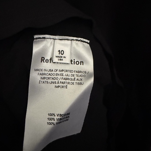 New Reformation Juliette Dress In Black Sz 10 B3288 - Picture 5 of 7